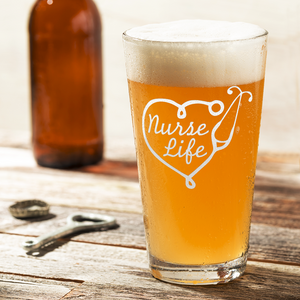 Nurse Life 16oz Beer Pint Glass