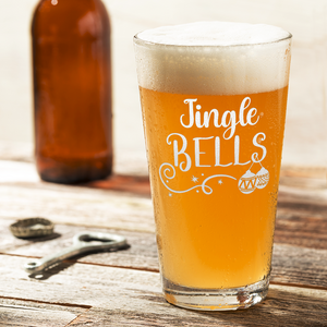 Jingle Bells 16oz Beer Pint Glass