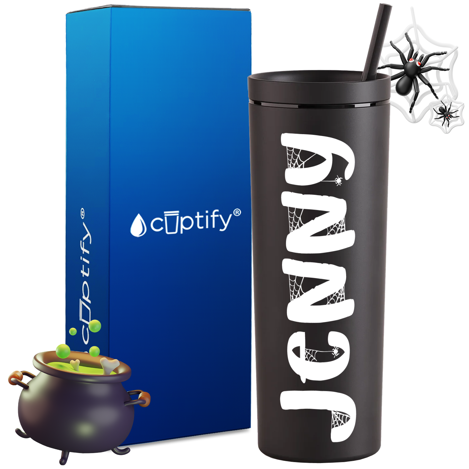 Personalized Spooky Style on 18oz Acrylic Halloween Tumbler