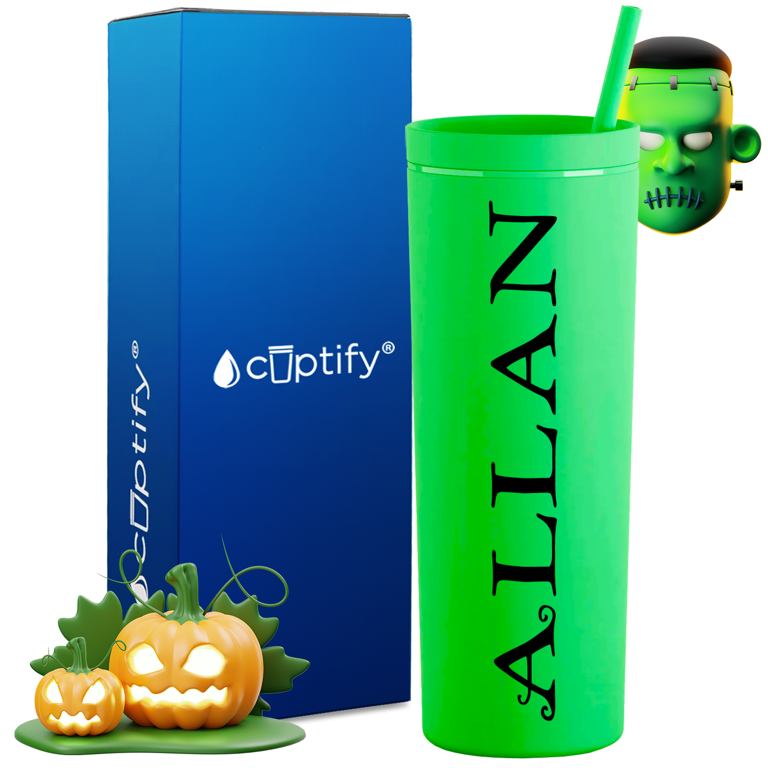 Personalized Eerie Style on 18oz Acrylic Halloween Tumbler