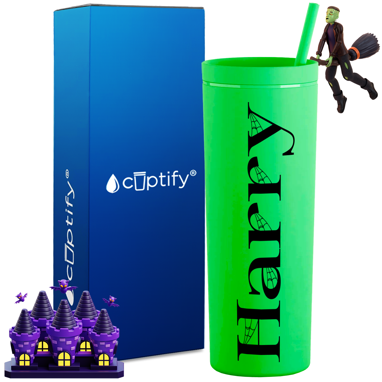 Personalized Wicked Style on 18oz Acrylic Halloween Tumbler