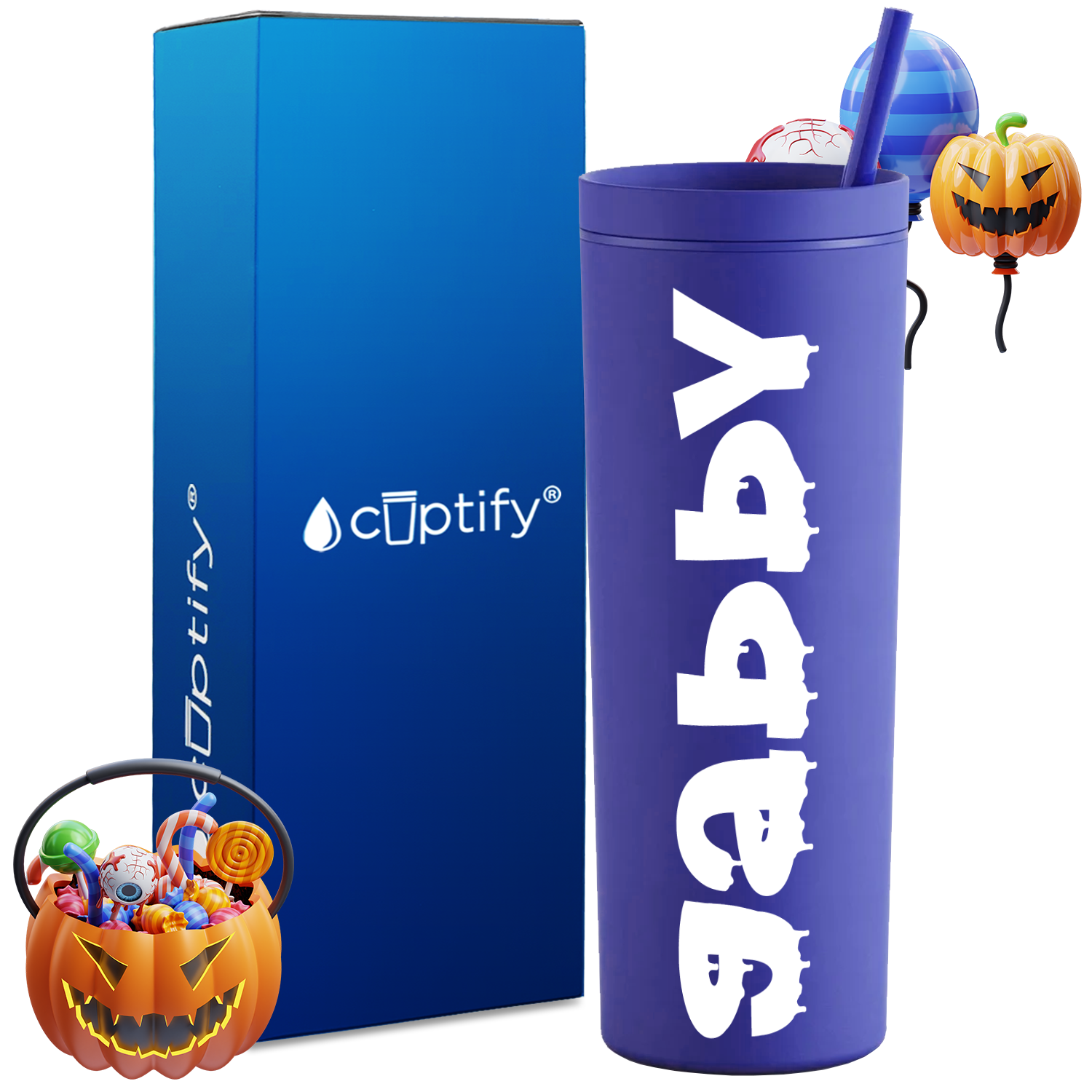 Personalized Haunted Style on 18oz Acrylic Halloween Tumbler