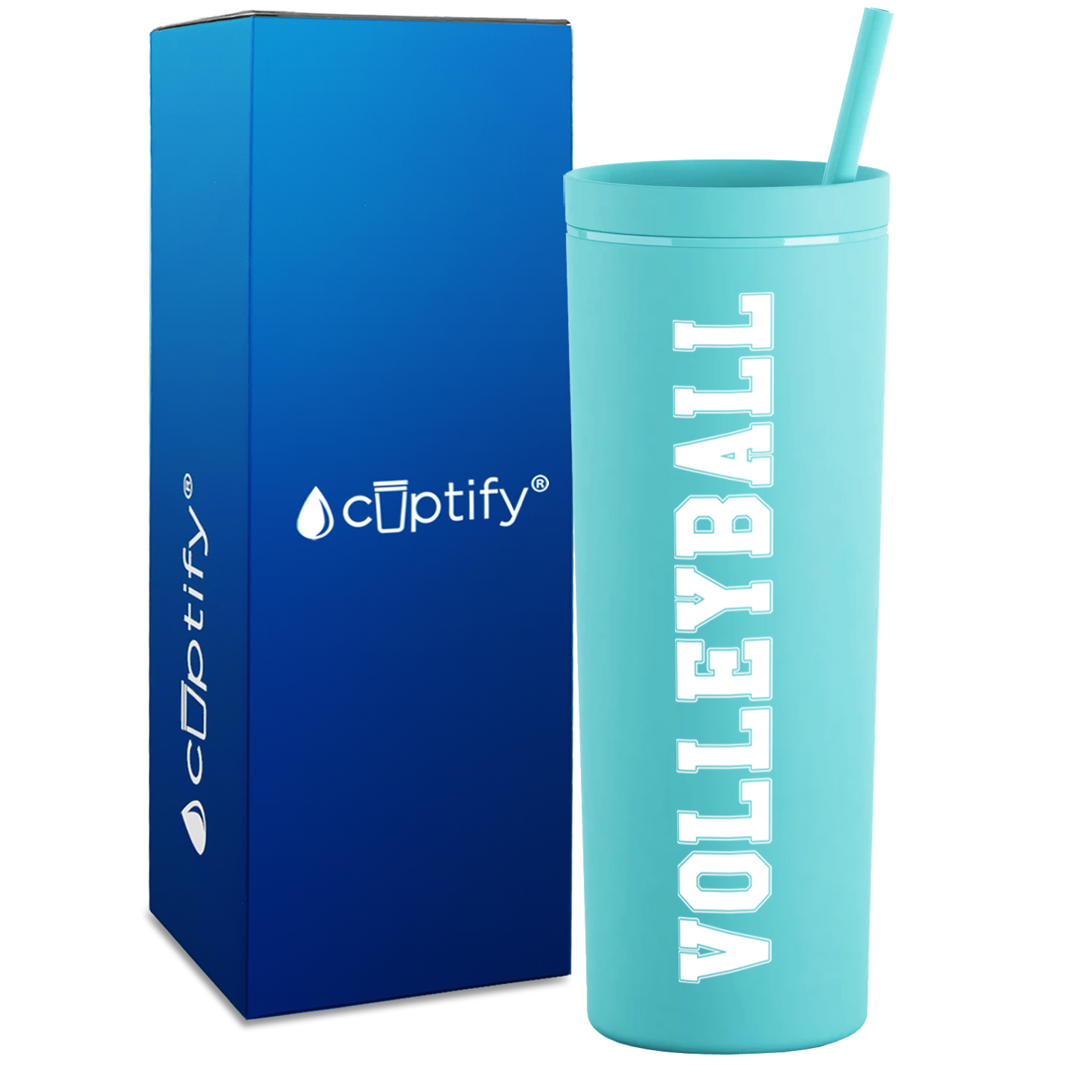 Volleyball on 18oz Acrylic Skinny Tumbler