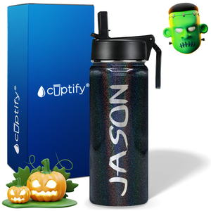 Personalized Scary Halloween Font on 18oz Wide Mouth