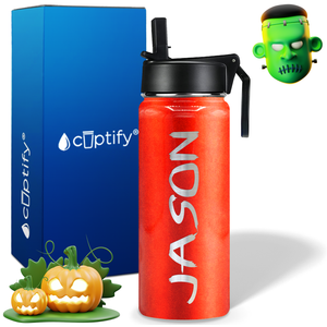 Personalized Scary Halloween Font on 18oz Wide Mouth