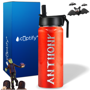 Personalized Creepy Halloween Font on 18oz Wide Mouth