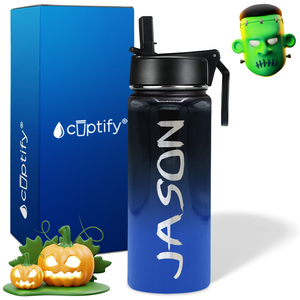 Personalized Scary Halloween Font on 18oz Wide Mouth