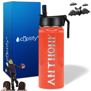 Personalized Creepy Halloween Font on 18oz Wide Mouth