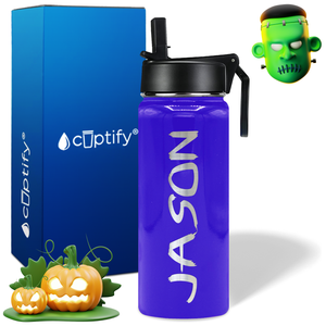 Personalized Scary Halloween Font on 18oz Wide Mouth