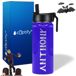 Personalized Creepy Halloween Font on 18oz Wide Mouth