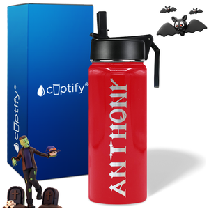 Personalized Creepy Halloween Font on 18oz Wide Mouth