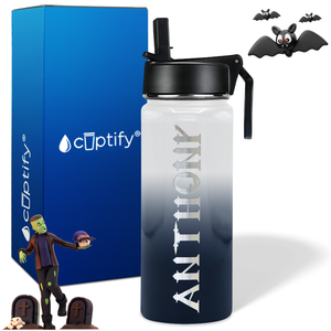 Personalized Creepy Halloween Font on 18oz Wide Mouth