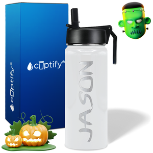 Personalized Scary Halloween Font on 18oz Wide Mouth