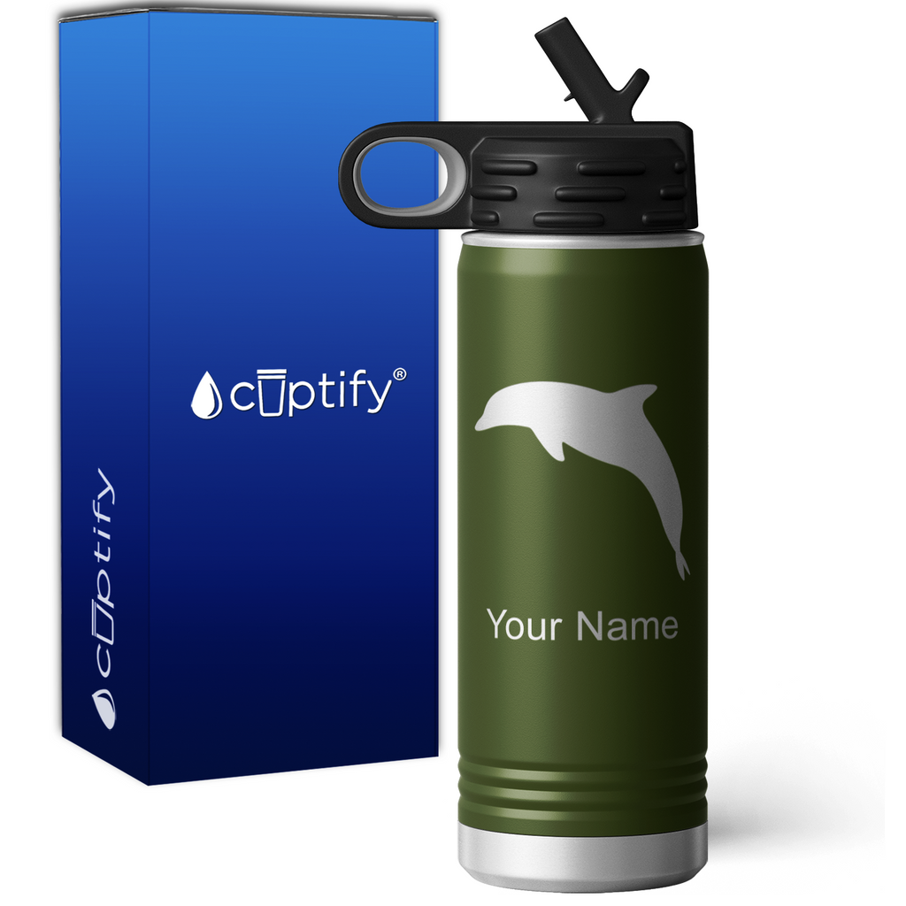 Dolphin Water Bottle Water Bottle Tracker Motivational Water