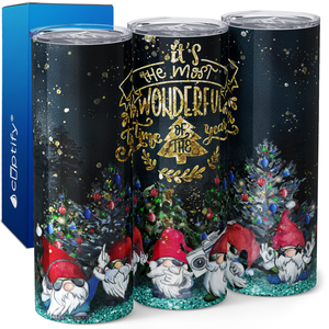 The Most Wonderful Time of the Year Gnomes 20oz Skinny Tumbler