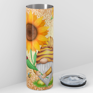 Big Sunflower Gnome 20oz Skinny Tumbler