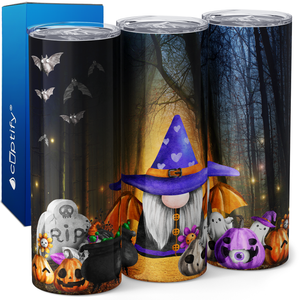 Halloween Witch Gnome 20oz Skinny Tumbler