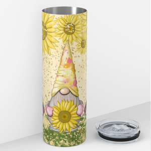 Summer Sunflowers Gnomes 20oz Skinny Tumbler