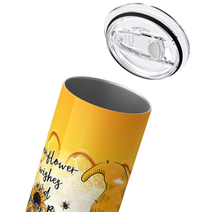 Honey Dip Sunflower Wishes Gnome 20oz Skinny Tumbler