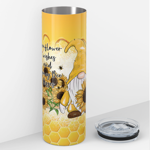 Honey Dip Sunflower Wishes Gnome 20oz Skinny Tumbler