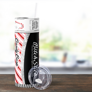 Bitch Stick Candy Cane Lip Balm 20oz Skinny Funny Tumbler