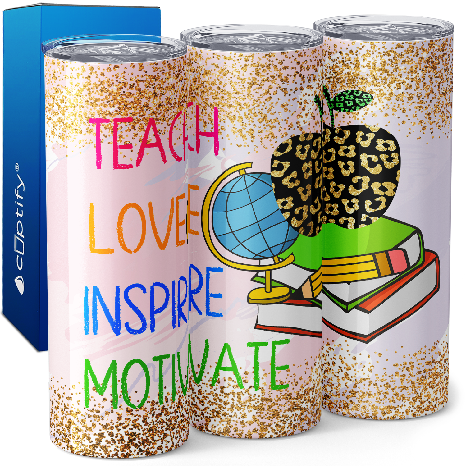 Teach Love Inspire Motivate 20oz Skinny Tumbler