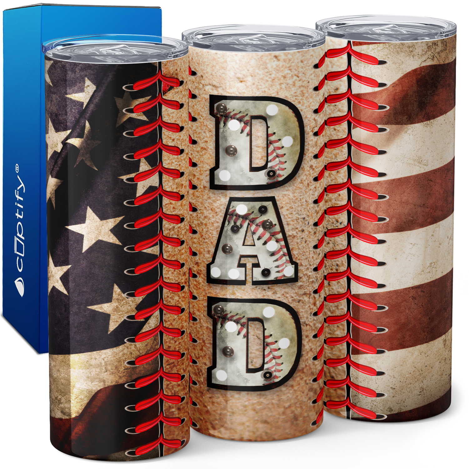 Dad American 20oz Skinny - Baseball