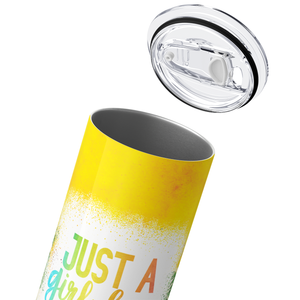 Just a Girl Boss on Sunflowers 20oz Skinny Tumbler