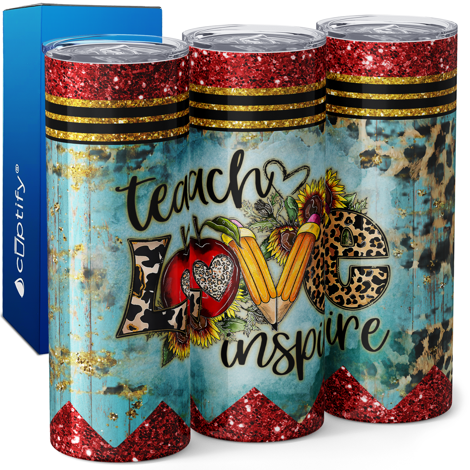 Teach Love Inspire 20oz Skinny Tumbler