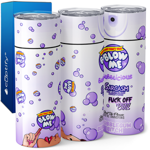 Blow Me Grape Gum Spray 20oz Skinny Tumbler