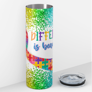 Different Is Beautiful Autism Awareness 20oz Skinny Tumbler