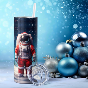 Santa Astronaut 20oz Skinny Tumbler