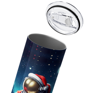 Santa Astronaut Sitting 20oz Skinny Tumbler