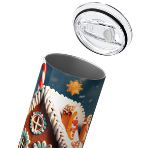 Gingerbread Cookies and House 20oz Skinny Tumbler