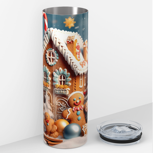 Gingerbread Cookies and House 20oz Skinny Tumbler