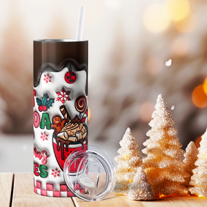 Hot Cocoa and Christmas Movies 20oz Skinny Tumbler