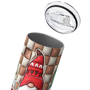 Holiday Wishes Gnomie Kisses 20oz Skinny Tumbler