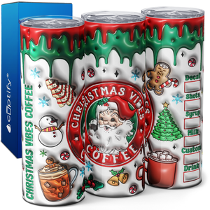 Christmas VIbes Coffee 20oz Skinny Tumbler