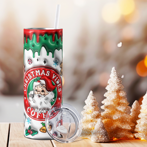 Christmas VIbes Coffee 20oz Skinny Tumbler