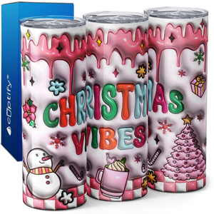 Christmas Vibes 20oz Skinny Tumbler