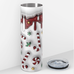 Chocolate Candy Canes 20oz Skinny Tumbler