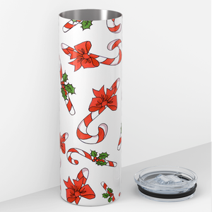 Candy Canes and Misteltoe 20oz Skinny Tumbler