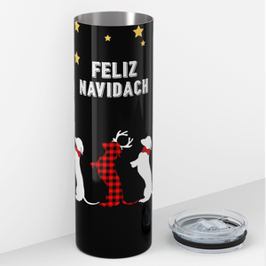 Feliz Navidach 20oz Skinny Tumbler