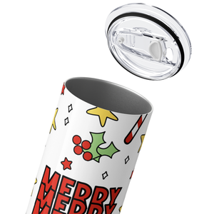 Merry Merry Merry Christmas 20oz Skinny Tumbler