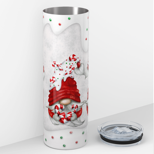 Candy Cane Gnomes Snow 20oz Skinny Tumbler