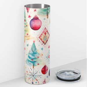 Christmas Trees and Ornaments 20oz Skinny Tumbler