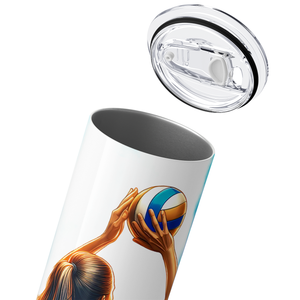 Personalized Girl Volleyball Player 20oz Skinny Tumbler