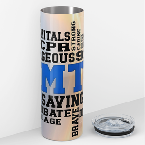 EMT Paramedic Life Saving Words 20oz Skinny Tumbler