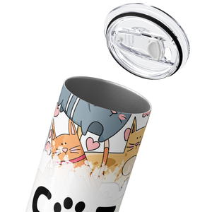 Cat Mom 20oz Skinny Tumbler