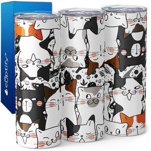 Cute Cats 20oz Skinny Tumbler